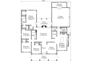 Southern Style House Plan - 4 Beds 2.5 Baths 1997 Sq/Ft Plan #406-284 