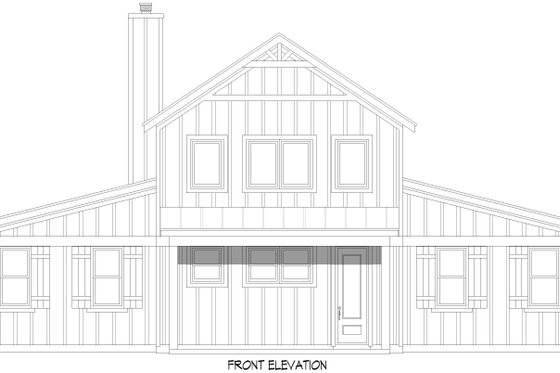 Exterior - Front Elevation 3 for Barndominium House Plan #932-1134 - 4 bed, 3 bath