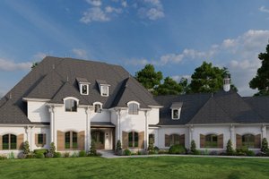 Exterior - Front Elevation 3 for European House Plan #923-354 - 7 bed, 8.5 bath