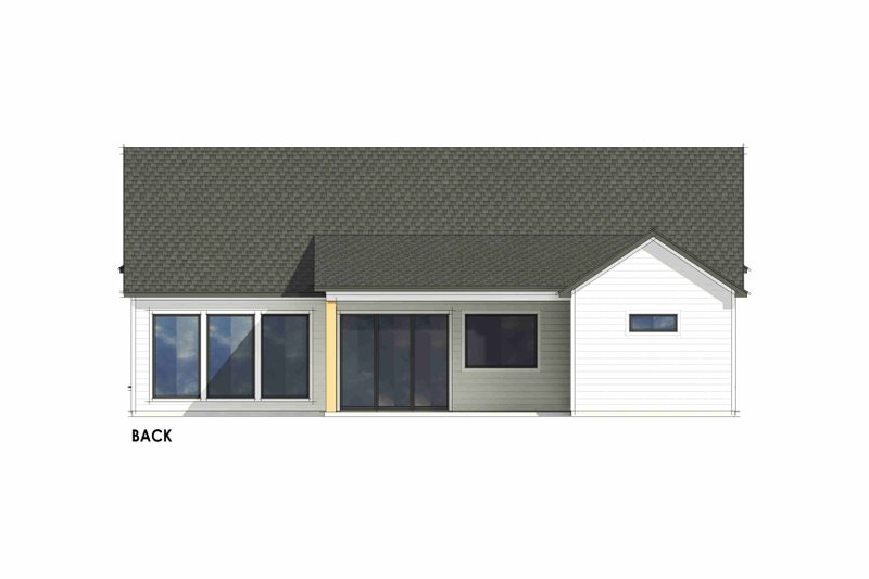 Dream House Plan - Exterior - Rear Elevation 1 for Farmhouse House Plan #1096-116 - 3 bed, 2 bath