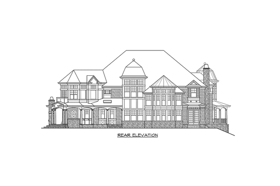 Exterior - Other Elevation 3 for Traditional House Plan #132-216 - 4 bed, 6 bath