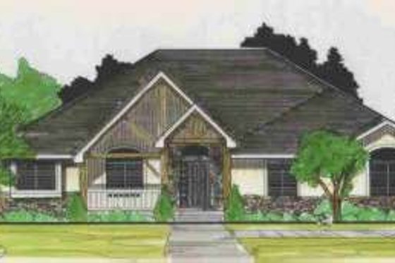 Exterior - Front Elevation for European House Plan #308-169 - 6 bed, 3 bath
