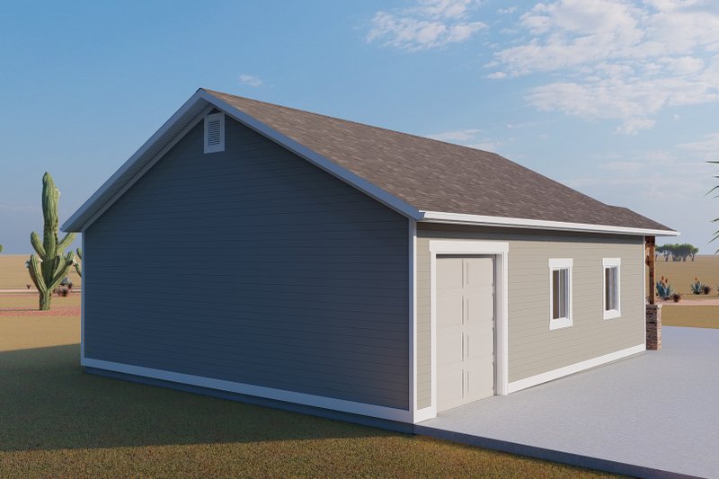 Home Plan - Exterior - Rear Elevation 1 for Traditional House Plan #1060-87, 0 bath