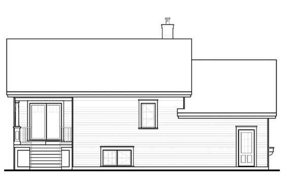 Exterior - Rear Elevation for Modern House Plan #23-2383 - 3 bed, 2.5 bath