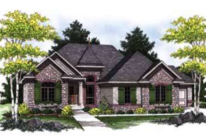 Dream House Plan - European Exterior - Front Elevation Plan #70-838