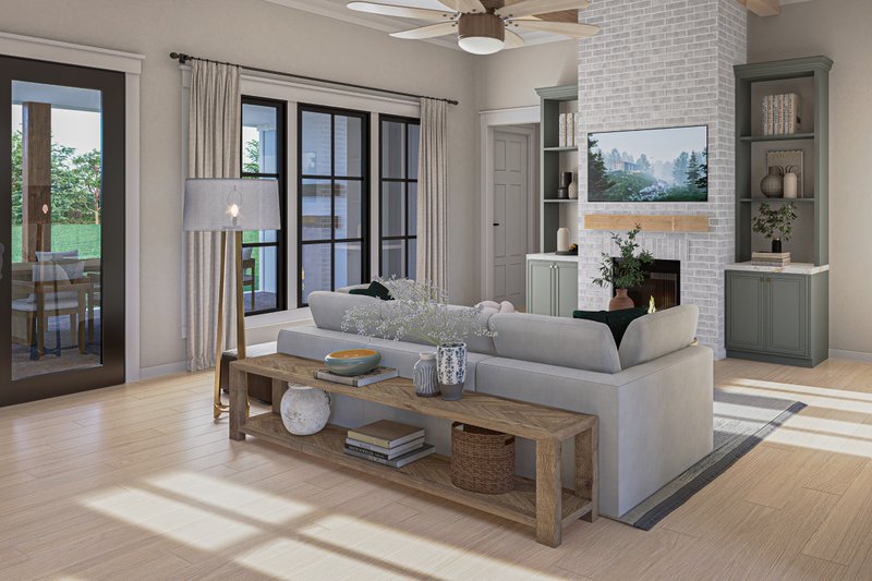 Architectural House Design - Interior - Family Room for Farmhouse House Plan #430-329 - 3 bed, 2.5 bath