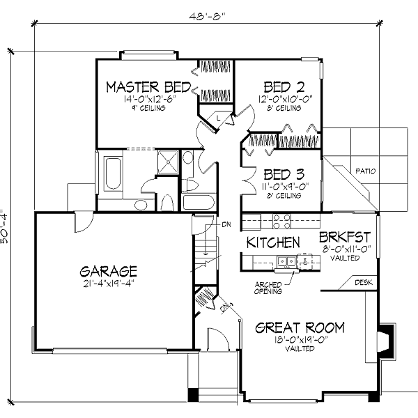 House Plan Design - Floor Plan - Main Floor Plan #320-480