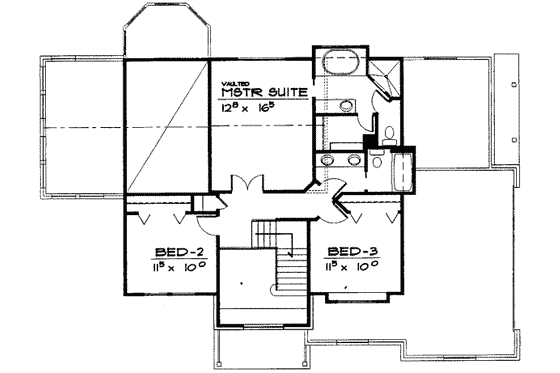 Floor Plan - Upper Floor for Traditional House Plan #308-120 - 4 bed, 2.5 bath