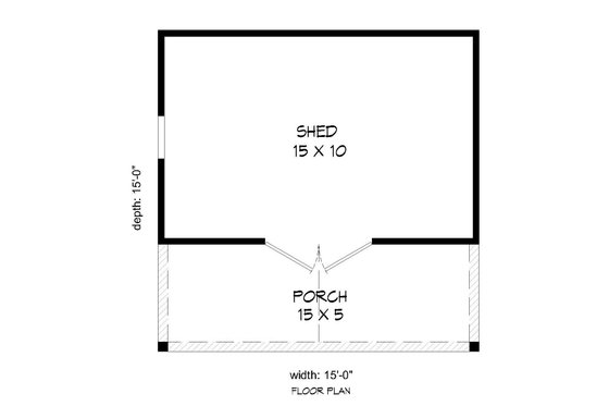 Floor Plan - Main Floor for Country House Plan #932-301, 0 bath