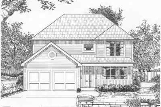 Exterior - Front Elevation for Traditional House Plan #6-185 - 3 bed, 3.5 bath