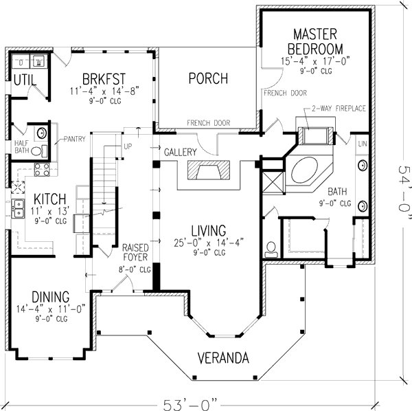 House Plan Design - Victorian Floor Plan - Main Floor Plan #410-264