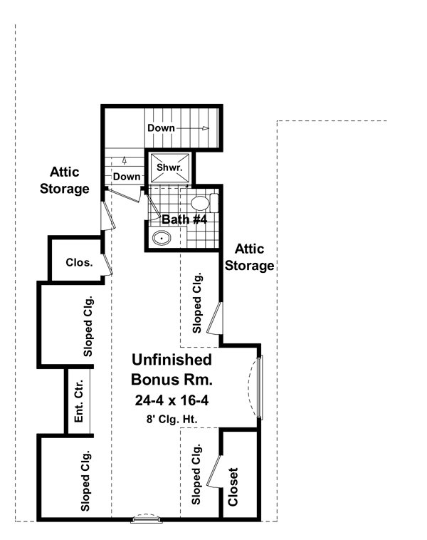 Country Floor Plan - Upper Floor Plan #21-479