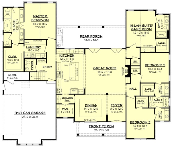Farmhouse Floor Plan - Main Floor Plan #1067-4