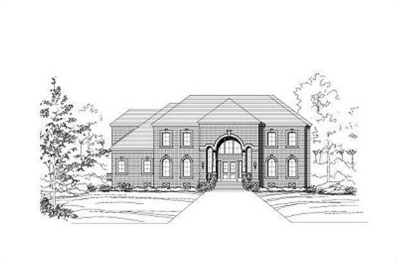 Exterior - Front Elevation for Colonial House Plan #411-479 - 5 bed, 4.5 bath