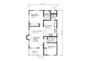 Cottage Style House Plan - 2 Beds 2 Baths 838 Sq/Ft Plan #515-56 