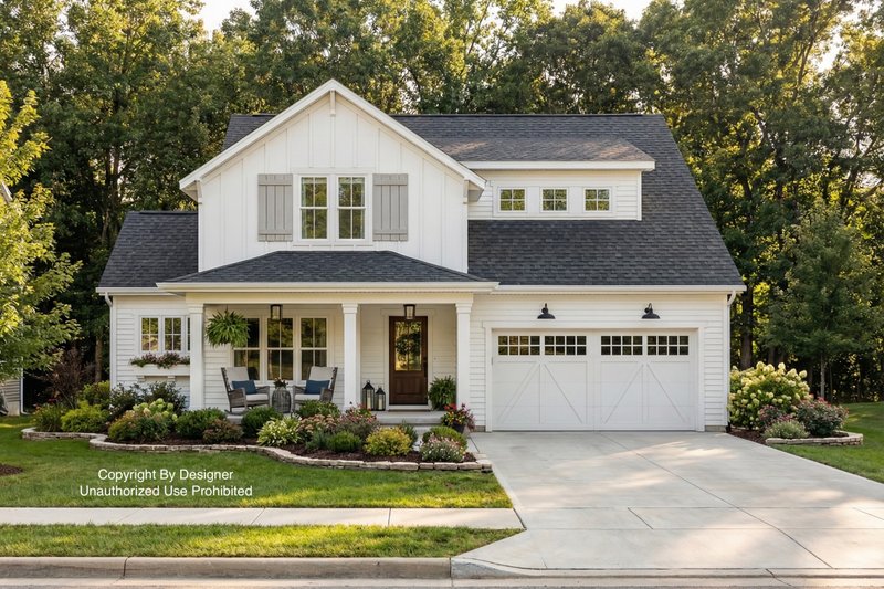 Dream House Plan - Farmhouse Exterior - Front Elevation Plan #51-1366