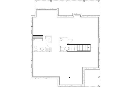 Floor Plan - Lower Floor for Cottage House Plan #23-2774 - 3 bed, 2.5 bath