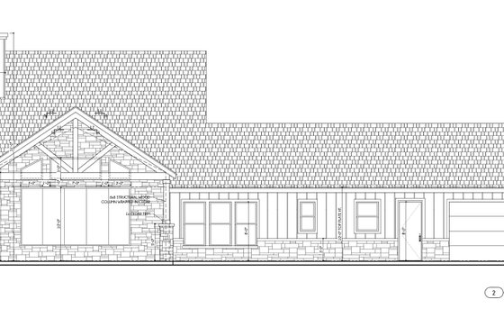 Exterior - Rear Elevation for Country House Plan #1110-14 - 3 bed, 3 bath