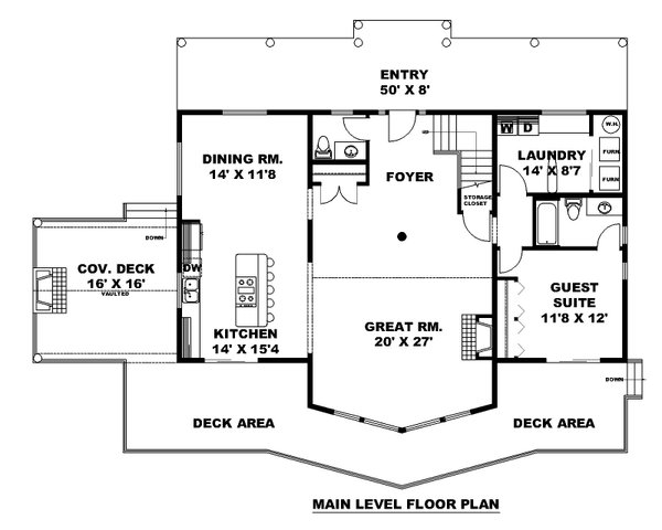 Dream House Plan - Craftsman Floor Plan - Main Floor Plan #117-1077