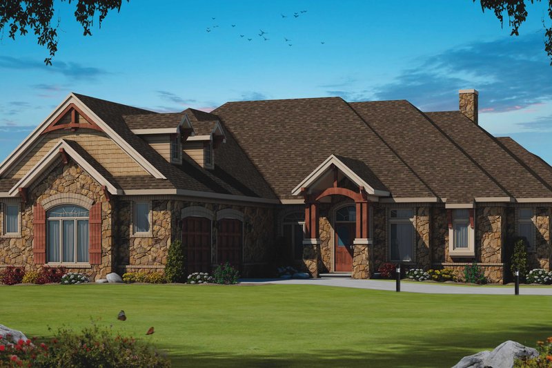 Home Plan - Craftsman Exterior - Front Elevation Plan #20-2538