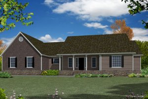 Ranch Exterior - Front Elevation Plan #437-27