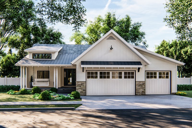 Architectural House Design - Farmhouse Exterior - Front Elevation Plan #455-223