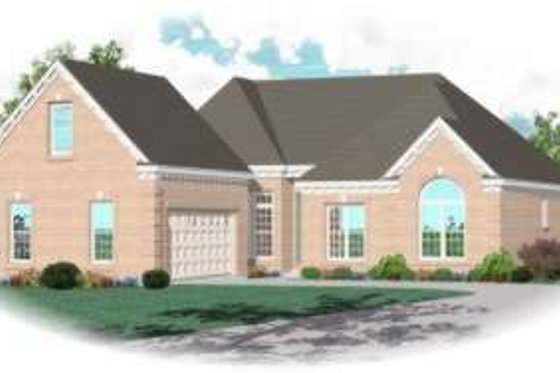 Exterior - Front Elevation for European House Plan #81-1050 - 3 bed, 2 bath
