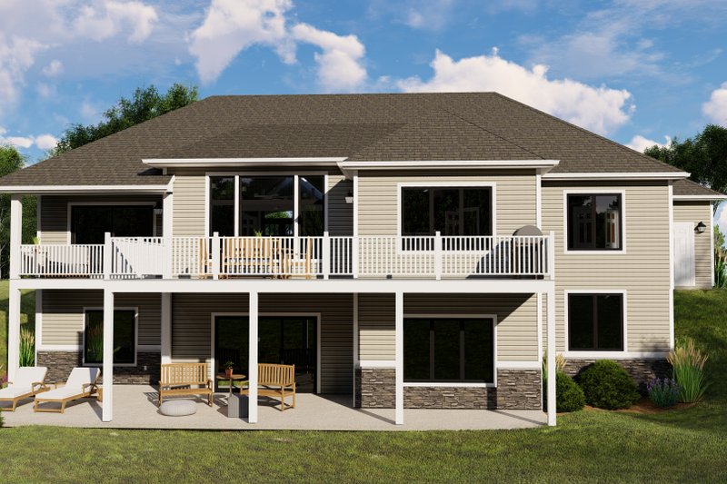 Home Plan - Exterior - Rear Elevation for Ranch House Plan #1064-86 - 2 bed, 2 bath