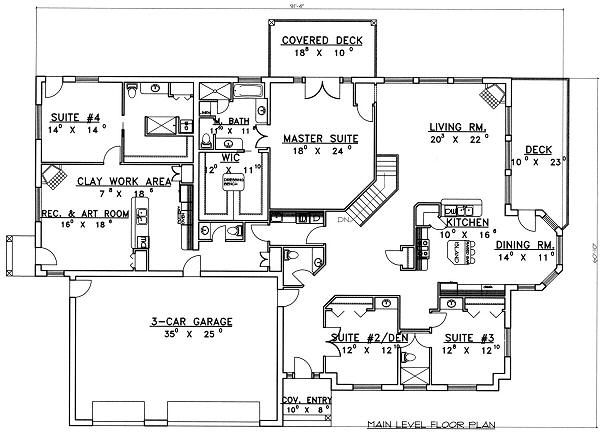 Home Plan - Modern Floor Plan - Main Floor Plan #117-524