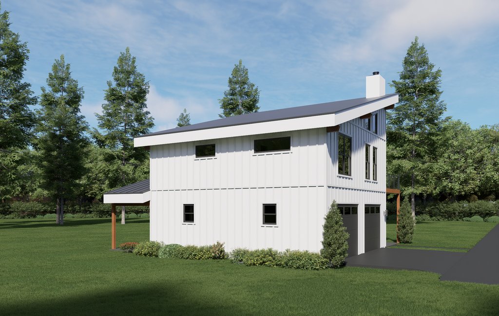 Exterior - Rear Elevation for Contemporary House Plan #932-1374 - 1 bed, 1 bath