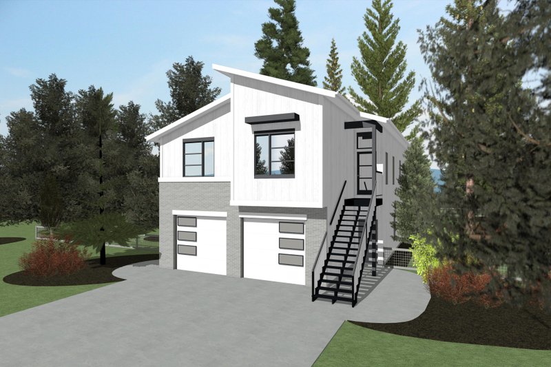 Dream House Plan - Exterior - Front Elevation 5 for Contemporary House Plan #20-2619 - 4 bed, 3 bath