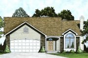 Traditional Style House Plan - 2 Beds 2 Baths 1103 Sq/Ft Plan #58-158 