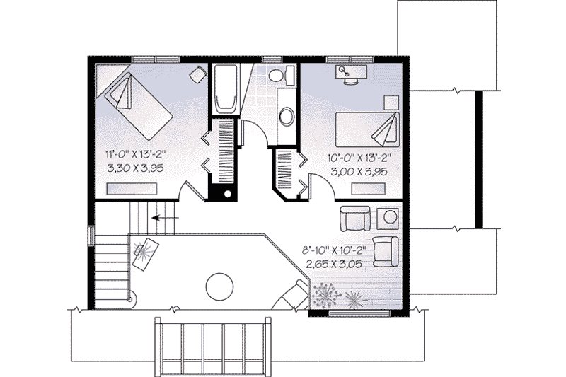 Home Plan - Floor Plan - Upper Floor House Plan #23-513 - 3 bed, 1.5 bath