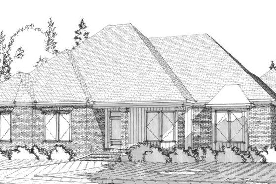 Exterior - Front Elevation for Traditional House Plan #63-361 - 4 bed, 3 bath