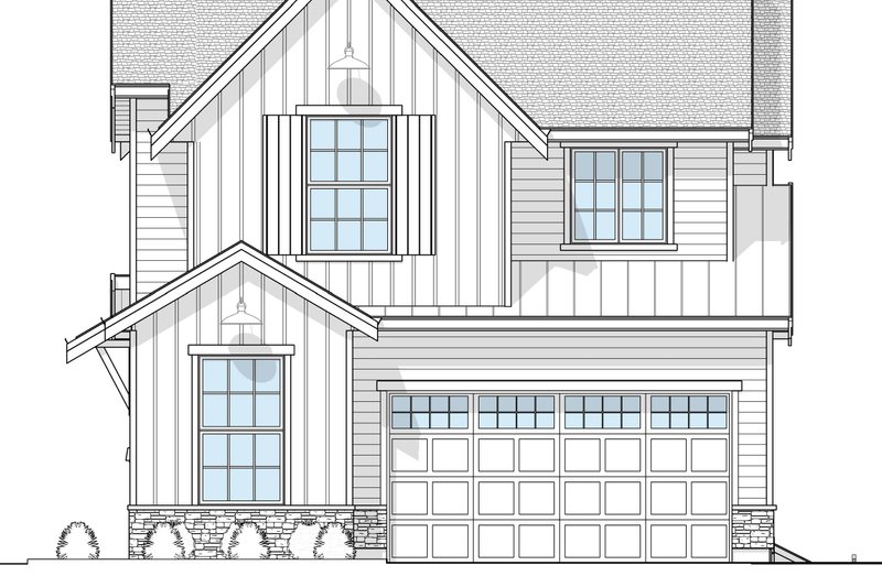 House Blueprint - Exterior - Front Elevation 5 for Farmhouse House Plan #1114-116 - 3 bed, 2.5 bath