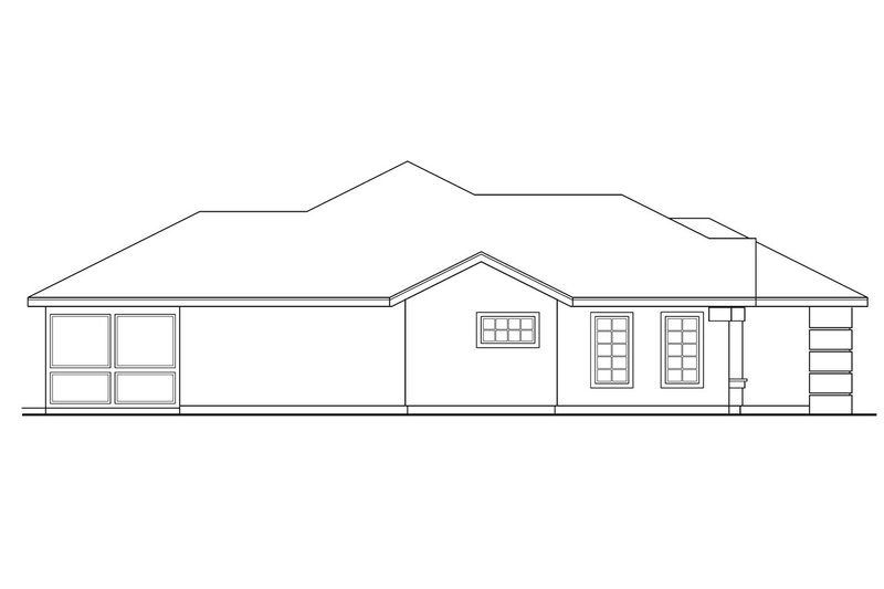 Home Plan - Exterior - Other Elevation for Mediterranean House Plan #124-248 - 3 bed, 2 bath