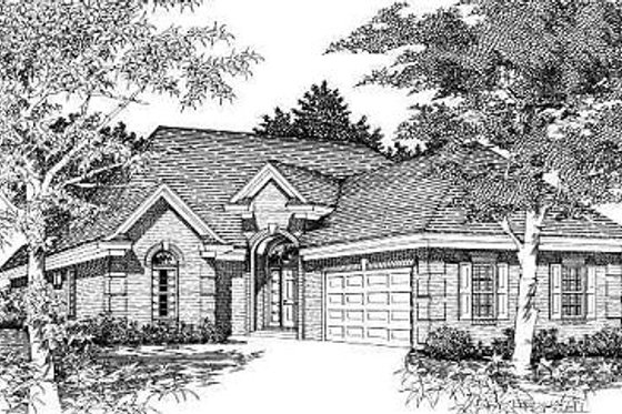 Exterior - Front Elevation House Plan #329-236 - 3 bed, 2 bath