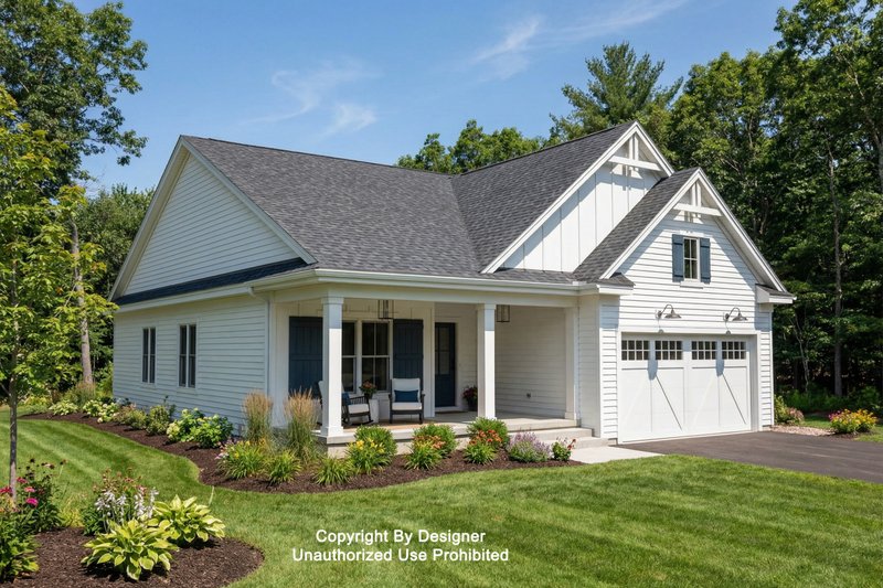 Dream House Plan - Exterior - Front Elevation 3 for Farmhouse House Plan #51-1529 - 3 bed, 2 bath