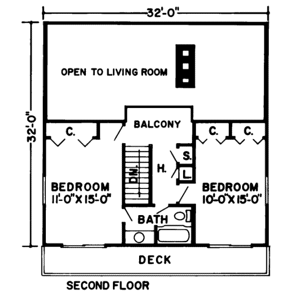 Modern Floor Plan - Upper Floor Plan #312-482