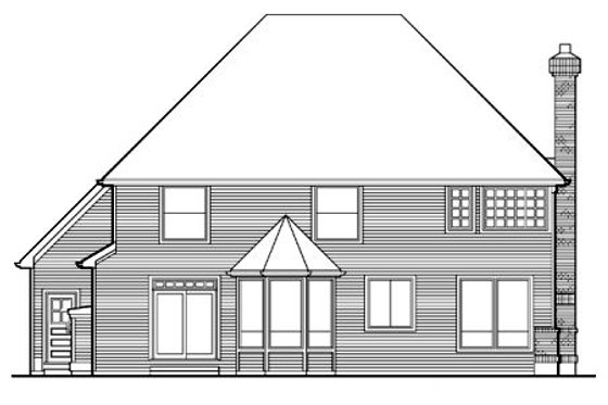 Exterior - Rear Elevation for Traditional House Plan #48-451 - 4 bed, 2.5 bath