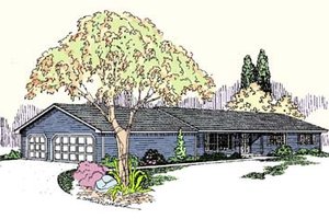 Ranch Exterior - Front Elevation Plan #60-533
