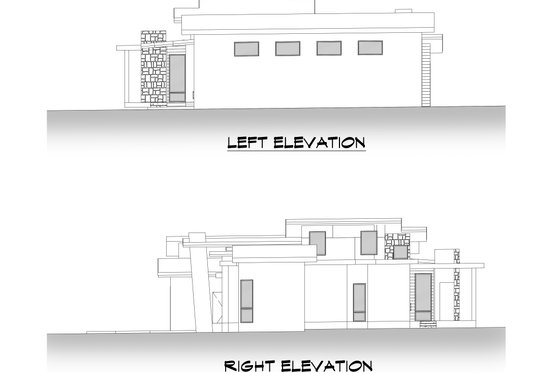 Exterior - Front Elevation 4 for Contemporary House Plan #1066-195 - 4 bed, 4.5 bath