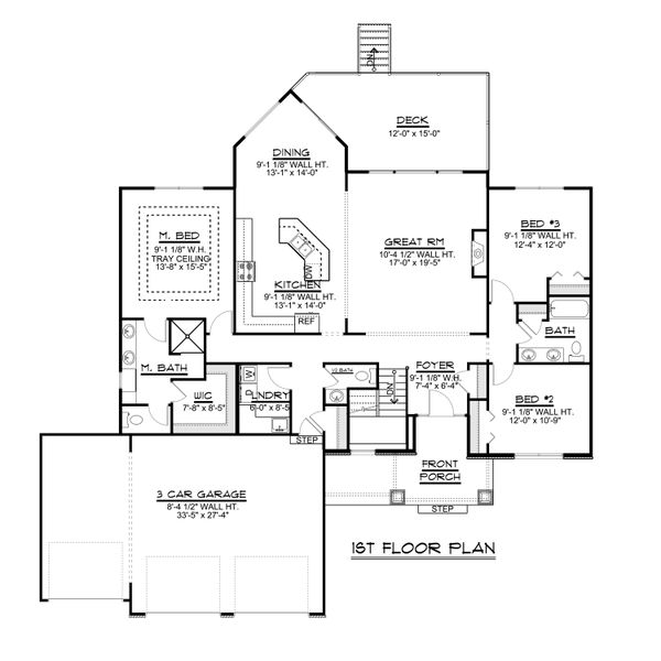 Home Plan - Country Floor Plan - Main Floor Plan #1064-69