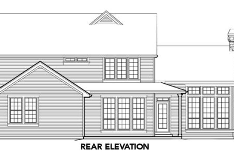 Home Plan - Exterior - Rear Elevation for Craftsman House Plan #48-391 - 3 bed, 3 bath