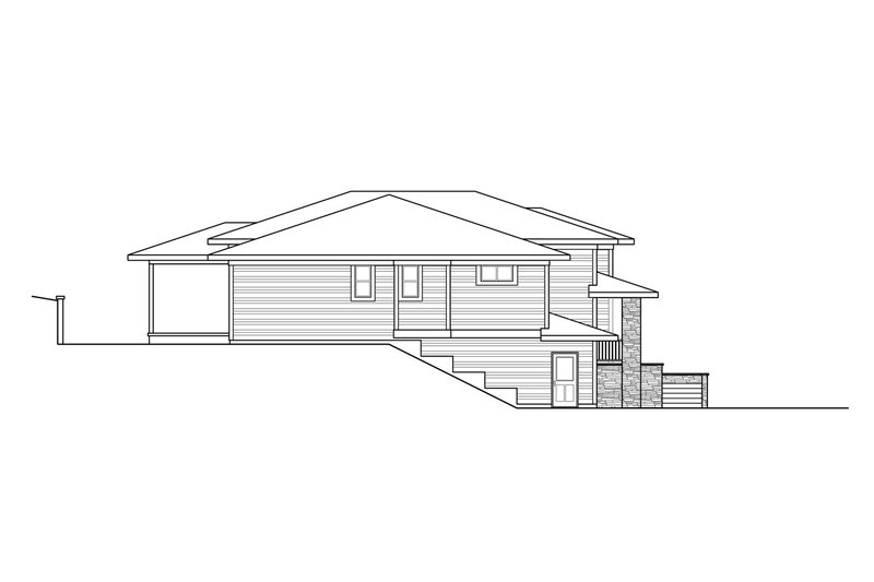 Architectural House Design - Left Side Elevation