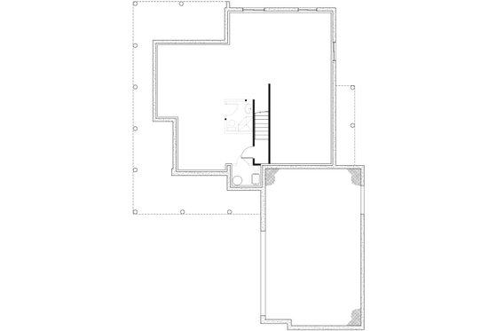 Floor Plan - Lower Floor for Farmhouse House Plan #23-587 - 4 bed, 2.5 bath
