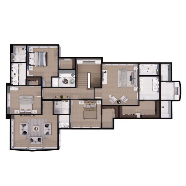 Dream House Plan - Floor Plan - Upper Floor 1 for Farmhouse House Plan #51-1564 - 4 bed, 3.5 bath