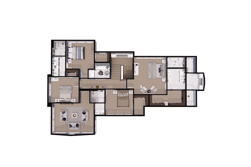 Dream House Plan - Floor Plan - Upper Floor 1 for Farmhouse House Plan #51-1564 - 4 bed, 3.5 bath