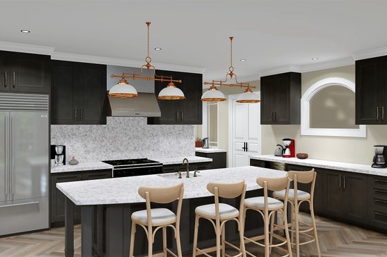 Interior - Kitchen 1 for Ranch House Plan #54-444 - 3 bed, 2.5 bath