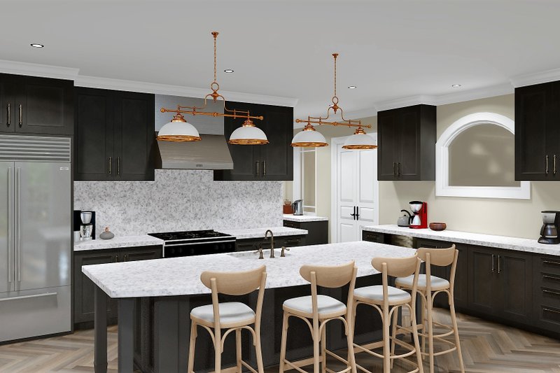 House Blueprint - Interior - Kitchen 1 for Ranch House Plan #54-444 - 3 bed, 2.5 bath